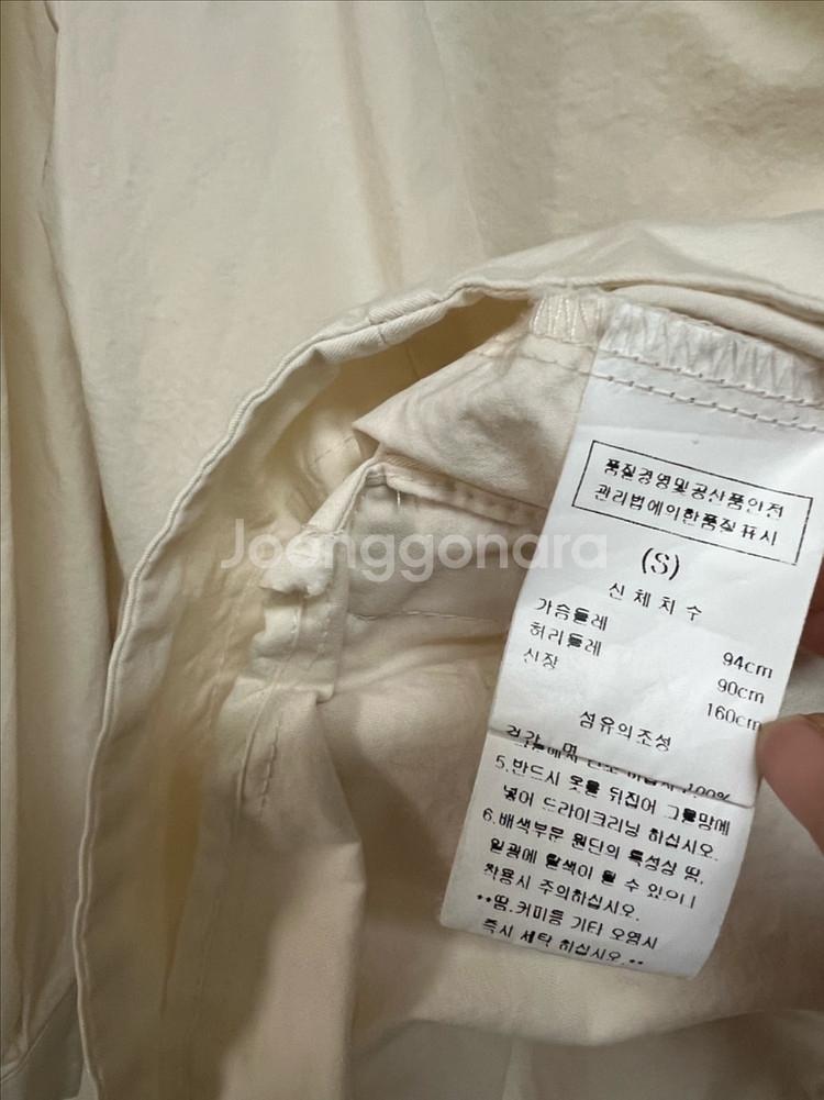 엠핀 퍼프소매 숏 트렌치 + 새틴 플리츠 롱스커트 자켓 코트 셔링 밴딩 주름 치마--5