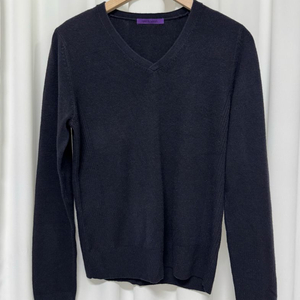 쉬즈미스 블랙 브이넥 니트