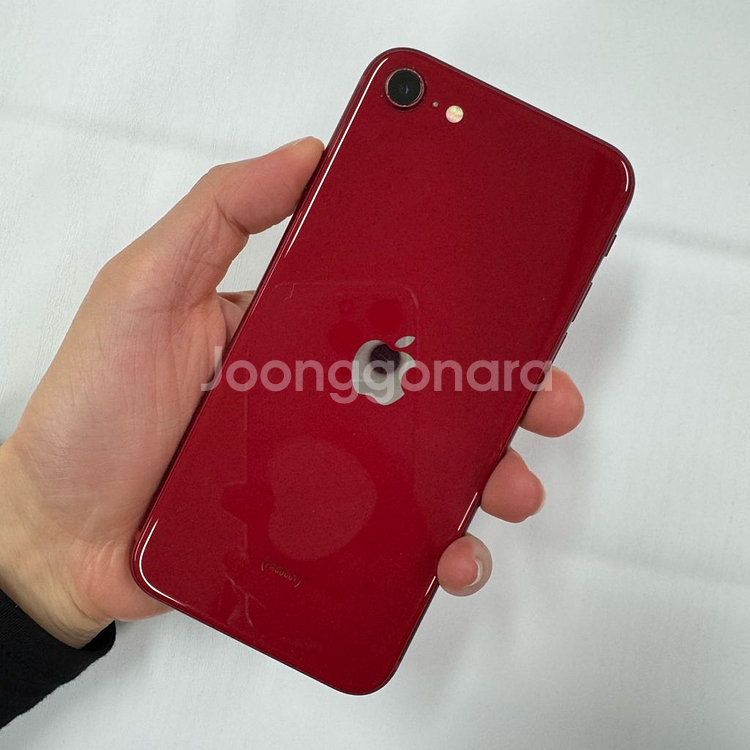 배터리83% 아이폰SE3 128기가 레드 공기계 중고폰 알뜰폰 저가폰 서브폰 학생폰--0