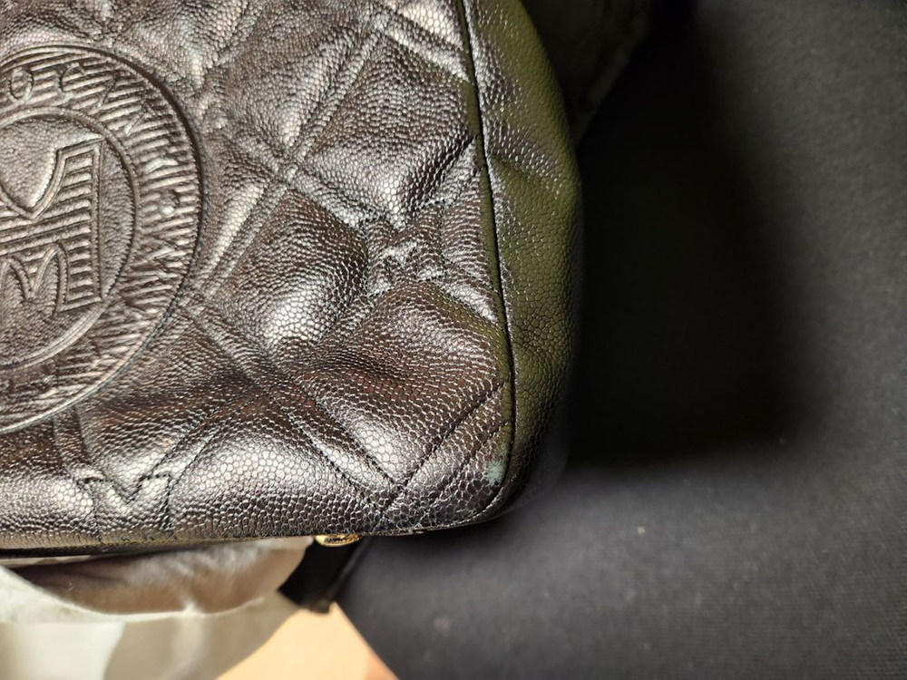 메트로시티 캐비어 퀼팅 빅로고체인가방 숄더백--6