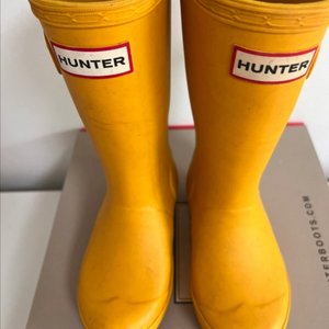 헌터 오리지날 키즈 레인부츠 장화 uk11 노랑