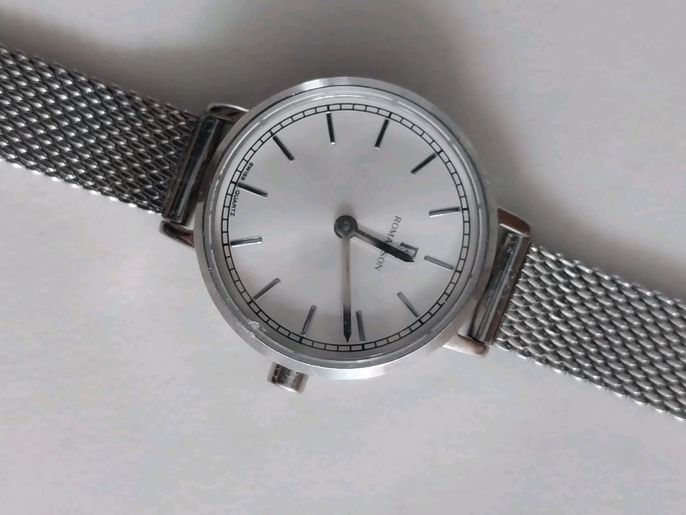 로만손 여성 메탈 시계 바로 사용 가능 깨끗--3