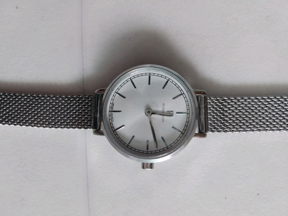 로만손 여성 메탈 시계 바로 사용 가능 깨끗--4