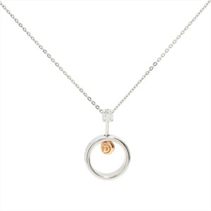 다미아니 서클 D로고 다이아몬드 18K 펜던트 목걸이