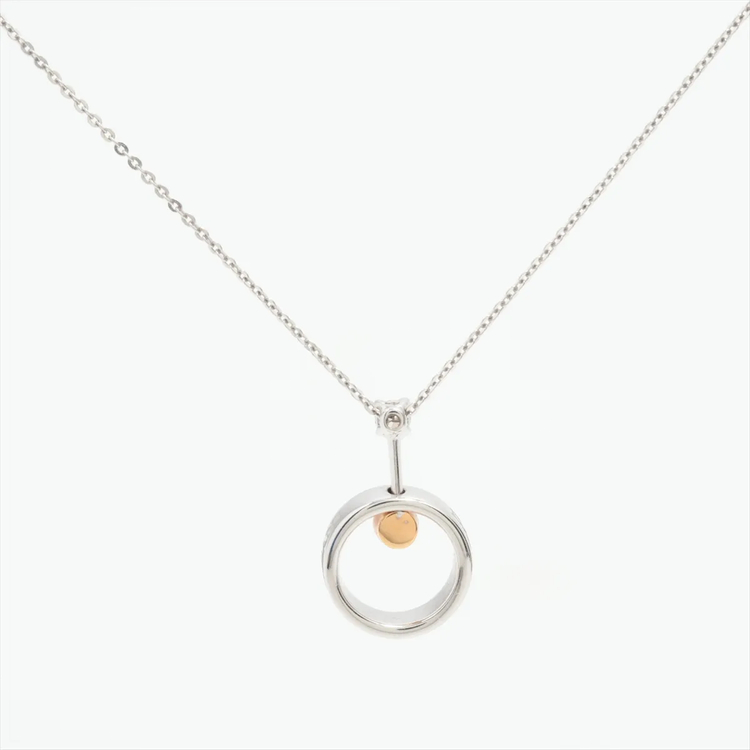 다미아니 서클 D로고 다이아몬드 18K 펜던트 목걸이--1