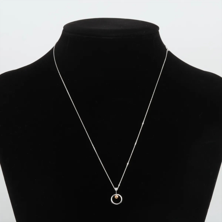 다미아니 서클 D로고 다이아몬드 18K 펜던트 목걸이--4