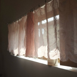 아오리 핑크 린넨 커튼