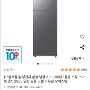 삼성 298L 2도어 냉장고 RT31CG5624S9