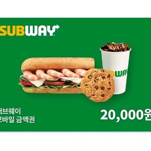 서브웨이 써브웨이 2만원권