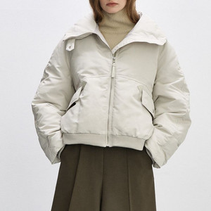 SYSTEM 하이넥 오버사이즈 구스다운 패딩