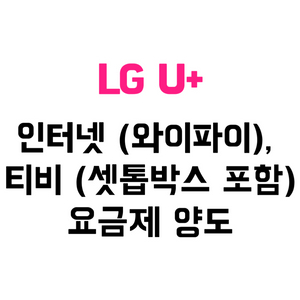 LG U+ 인터넷, TV 요금제 (셋톱박스 장비 포함) 일괄 양도