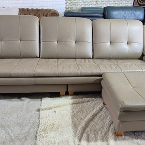 자코모 뉴힐링 슈렁큰 천연가죽 4인소파+스툴