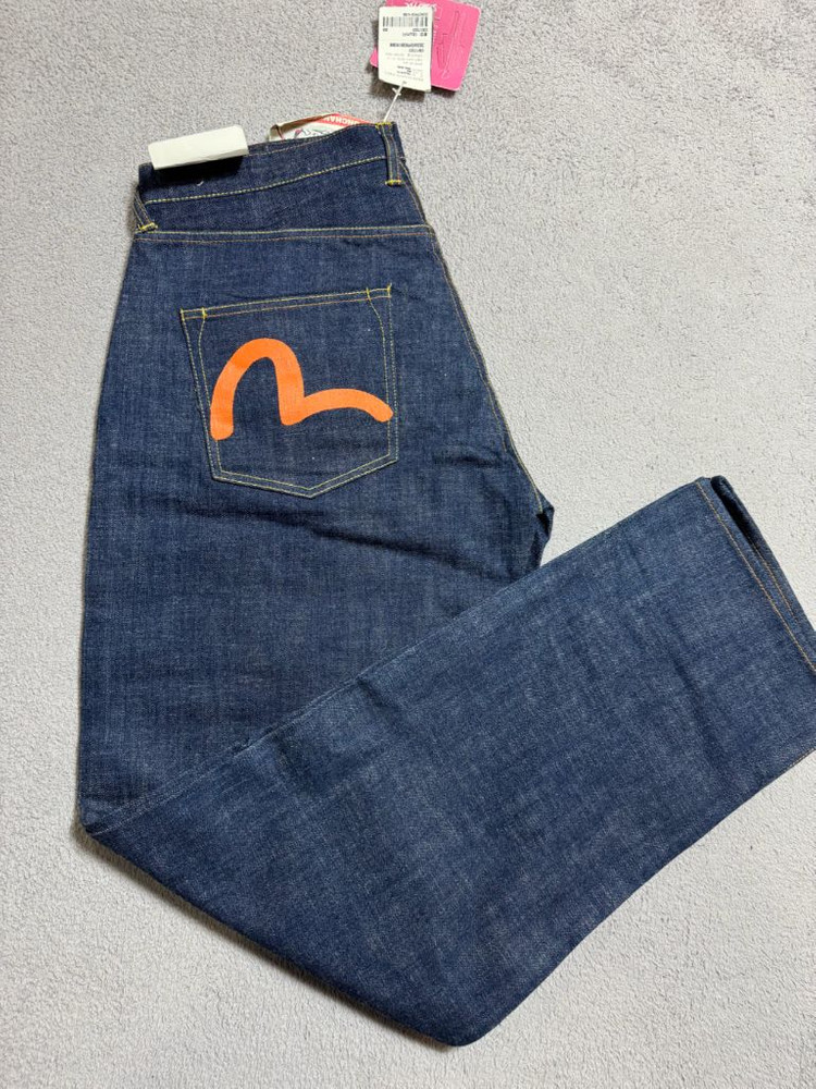 새제품 36 에비수 EVISU lot.0101 셀비지 데님 오렌지시걸로고--8
