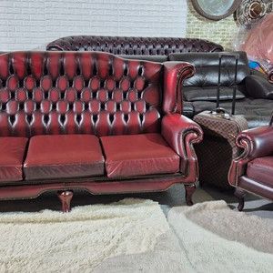 체스터필드 이태리 마스트로또 전체 천연가죽3+1인 소파