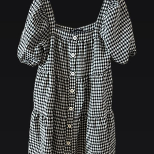 (택포) 자라 스퀘어넥 체크원피스