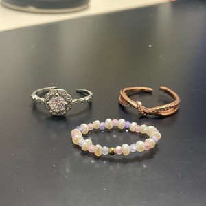 진주 14k볼 반지, 지르콘 반지