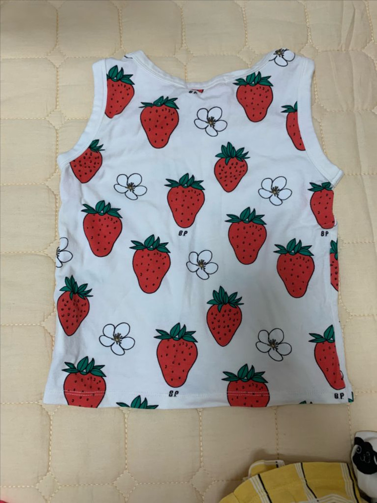 베베드피노 딸기 바지 민소매세트 이미지