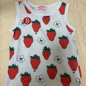 베베드피노 딸기 바지 민소매세트 이미지