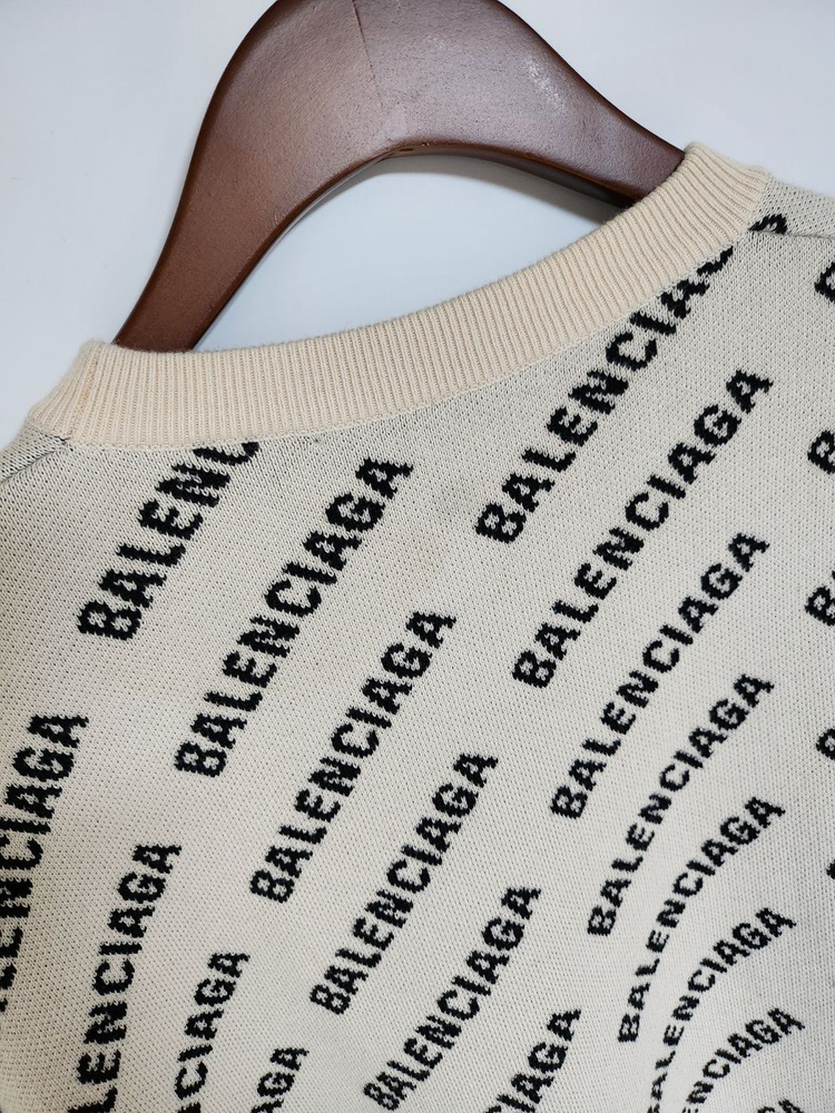 XS 발렌시아가 멀티로고 코튼 여성 니트 704428 T3233 이미지