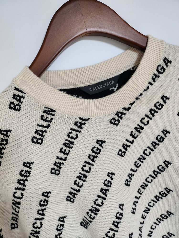 XS 발렌시아가 멀티로고 코튼 여성 니트 704428 T3233 이미지