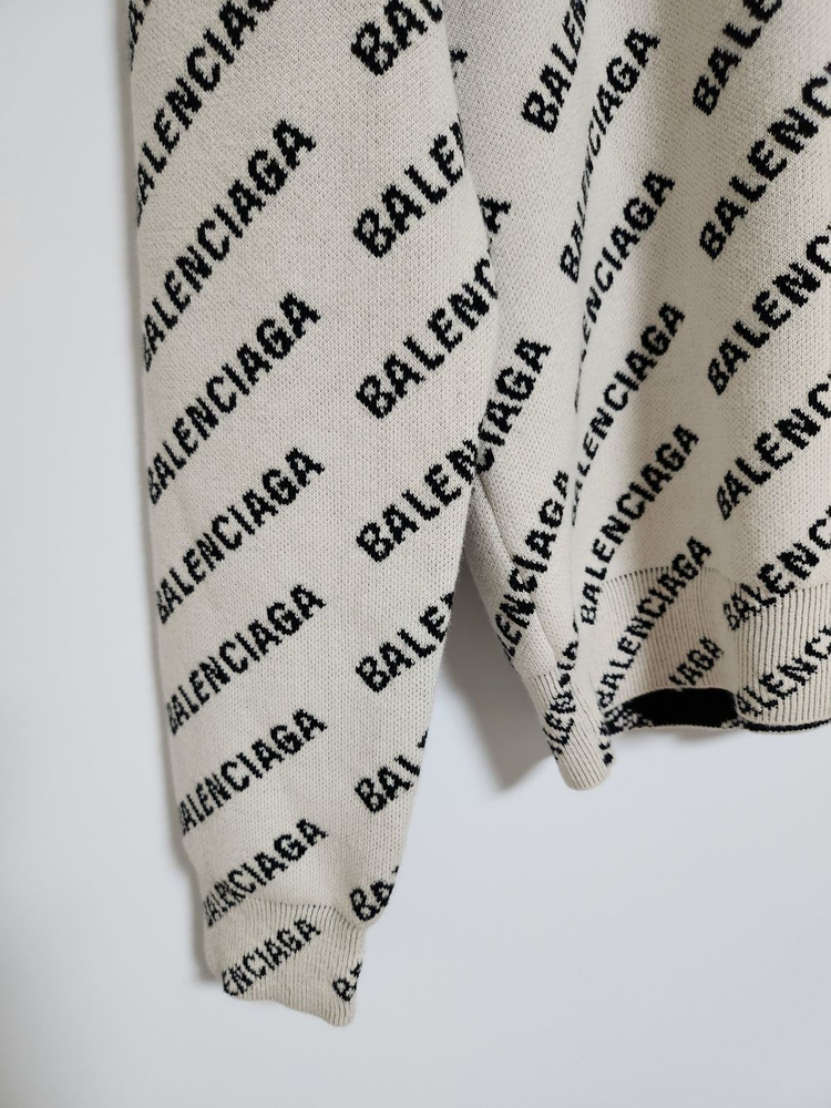 XS 발렌시아가 멀티로고 코튼 여성 니트 704428 T3233 이미지