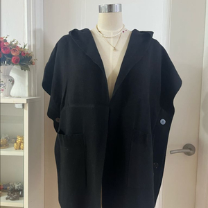 판초 아우터 비스코스51% 빅사이즈 프리사이즈 후드 후디 이미지