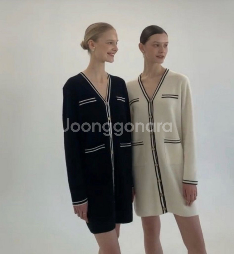 sie 카멜리 미디 가디건 (블랙)--0