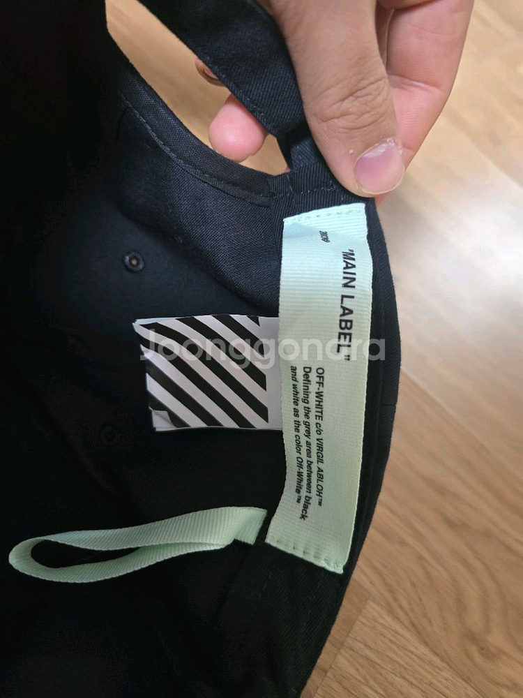 오프화이트 로고 볼캡--1