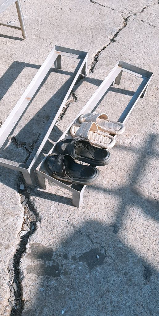 스테인레스 낮은 선반 , 화분대 이미지