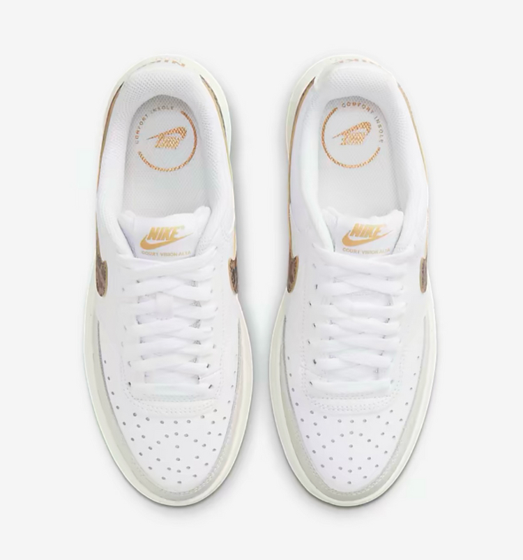 [240 245] 나이키 우먼스 코트 비전 알타 레오파드 운동화 이미지