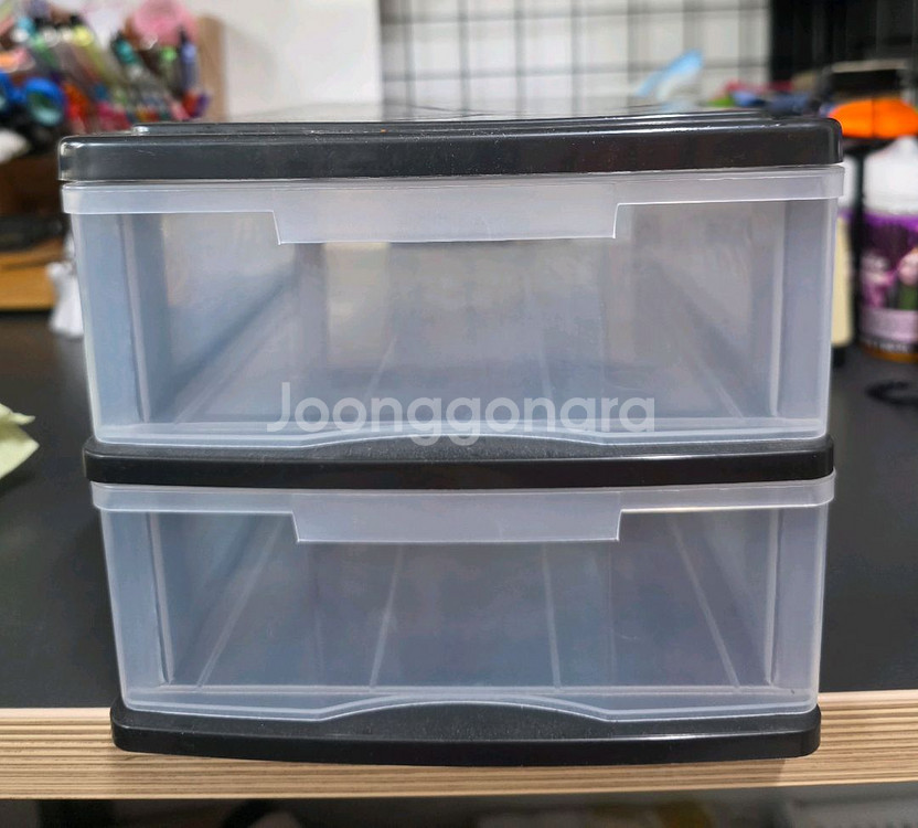 2단 서랍형 수납함--1