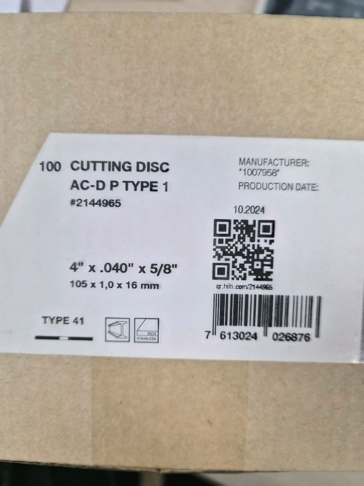 힐티 AC-D 절단날 4인치 100장 새상품--1