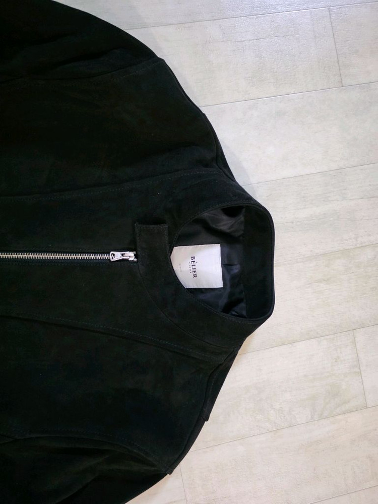 벨리에 호벤 누벅 스웨이드 레더 바이커 자켓 M 이미지