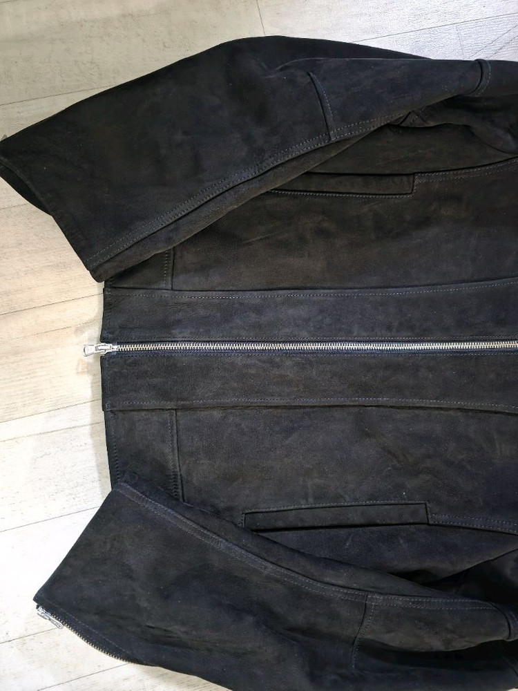 벨리에 호벤 누벅 스웨이드 레더 바이커 자켓 M 이미지