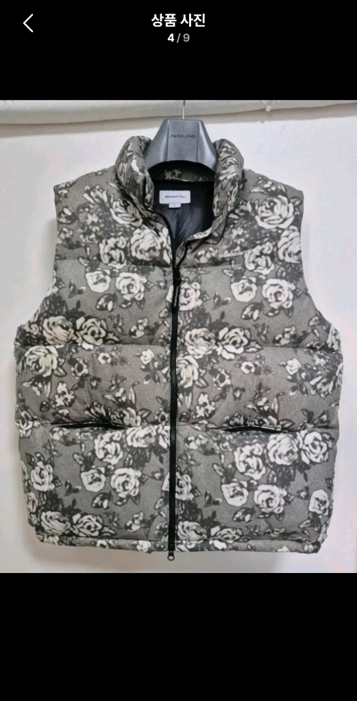 디스이즈 네버댓 플라워 블랙 다운패딩 조끼!새상품!--3