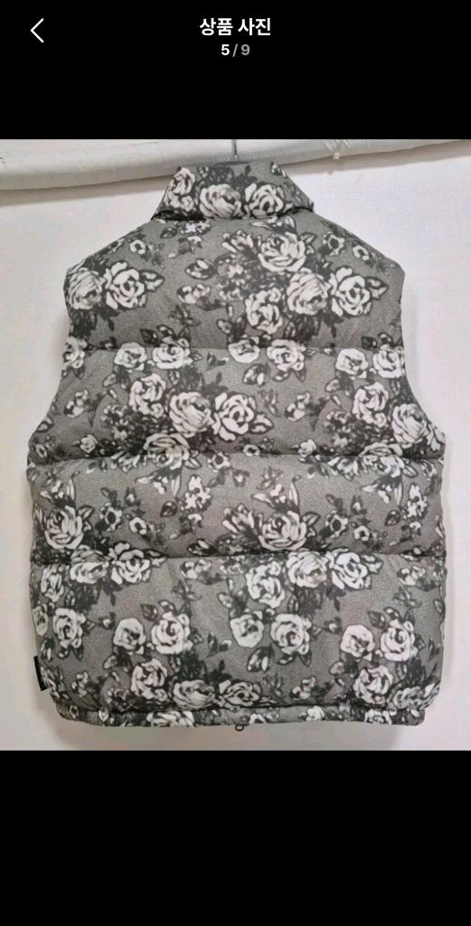 디스이즈 네버댓 플라워 블랙 다운패딩 조끼!새상품!--4