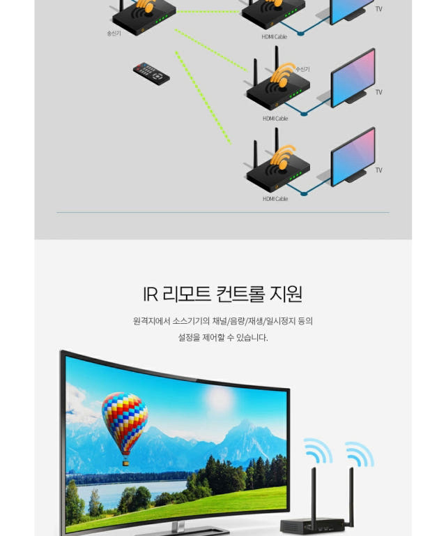 NEXT HDMI 무선 확장 송수신기 세트--4