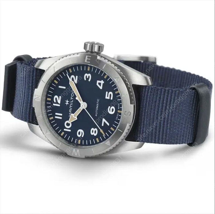 해밀턴 카키필드 익스페디션 37mm 청판 나토 미개봉--2