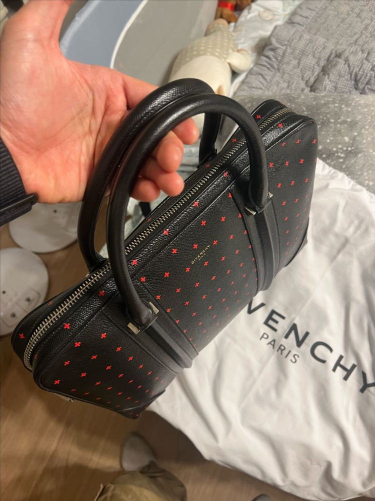 지방시 블랙 크로스 패턴 토트백 서류가방 브리프케이스--0