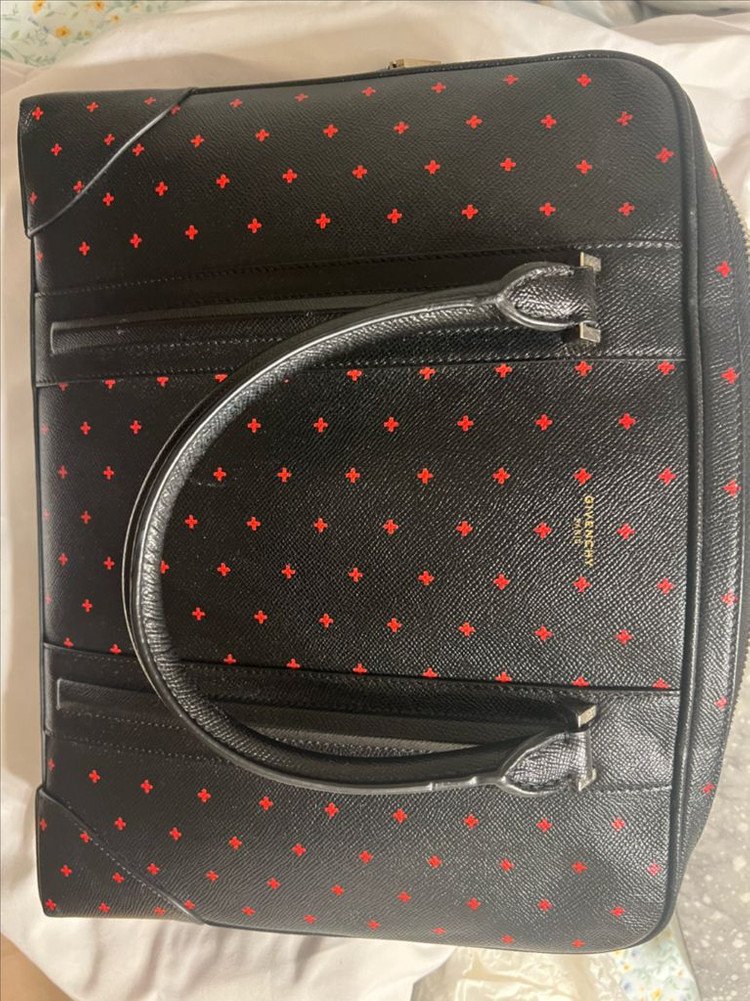 지방시 블랙 크로스 패턴 토트백 서류가방 브리프케이스--1