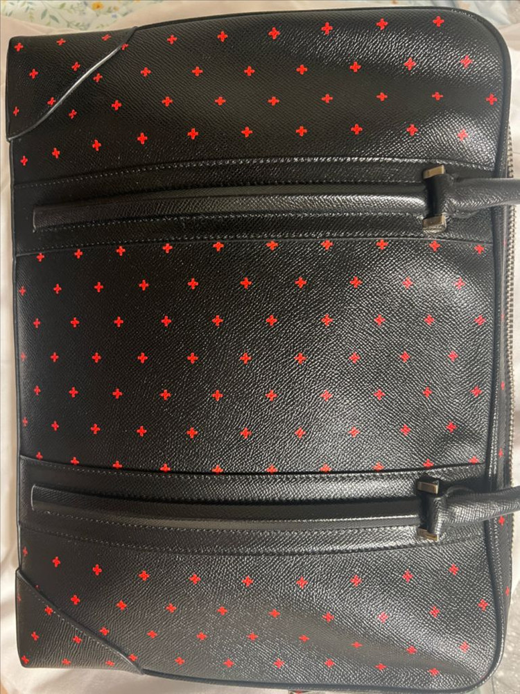 지방시 블랙 크로스 패턴 토트백 서류가방 브리프케이스--2