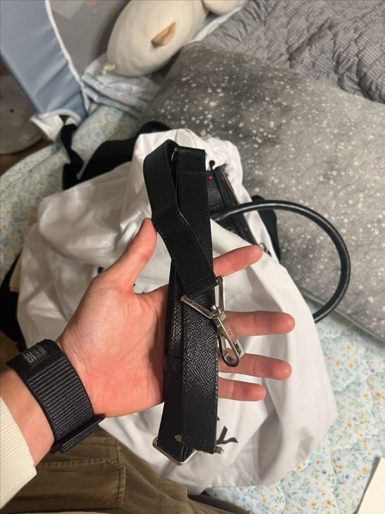 지방시 블랙 크로스 패턴 토트백 서류가방 브리프케이스--5