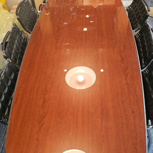 대형 회의테이블 강화유리 분해가능 샤이즈 210x80