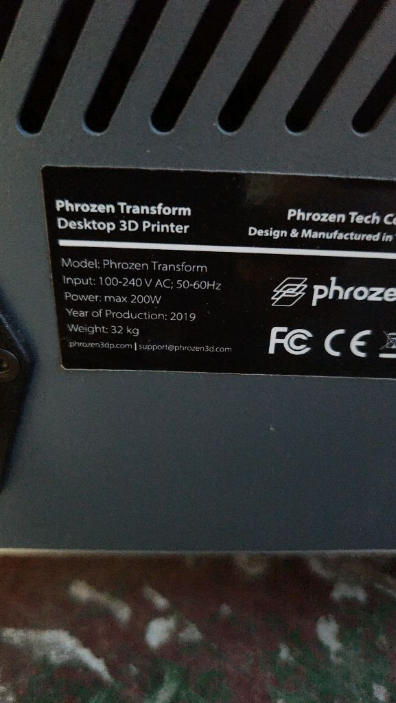 Phrozen Transform 3D 프린터--2