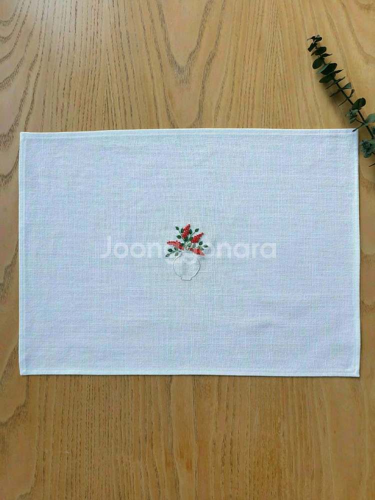 프랑스자수 매트/덮개/가리개(달항아리)--0