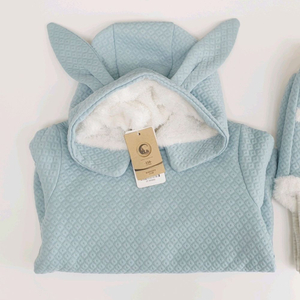 [새상품] 유아옷 토끼 밍크퍼 상하의 세트 110(4~5세)