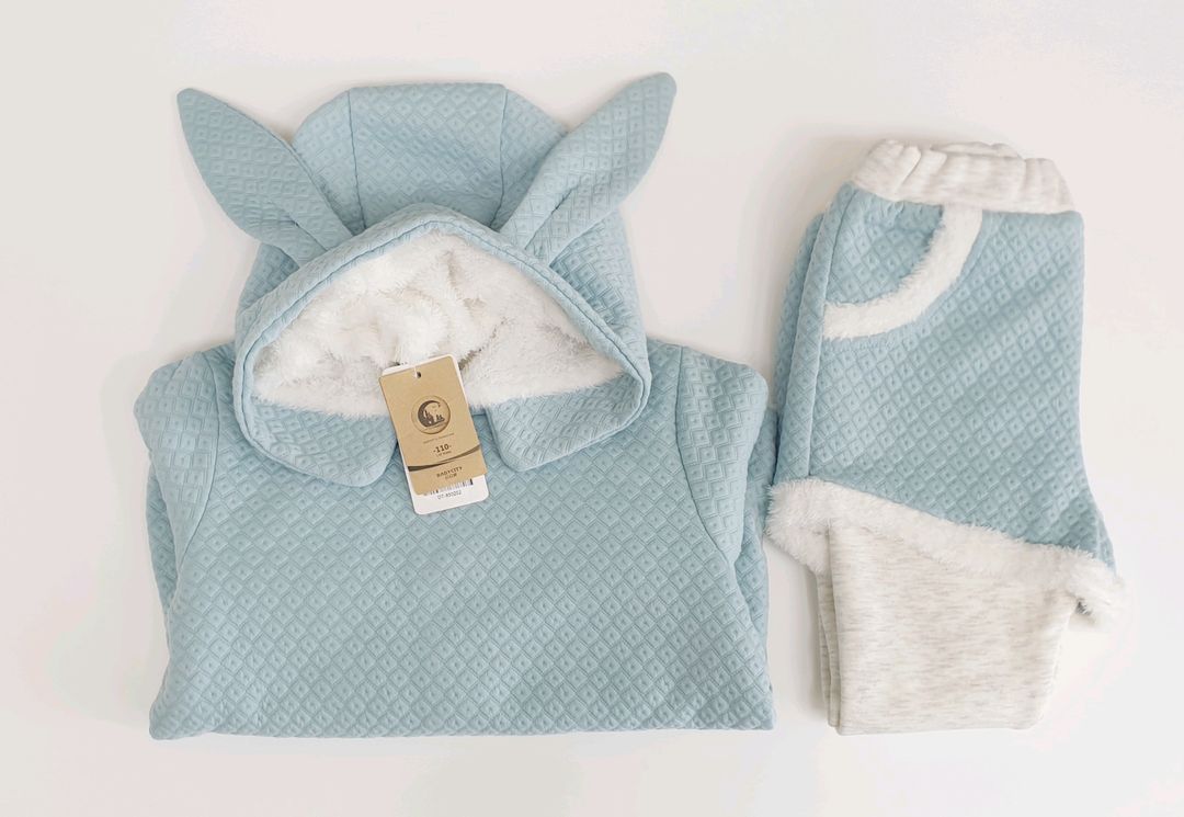 [새상품] 유아옷 토끼 밍크퍼 상하의 세트 110(4~5세)--8