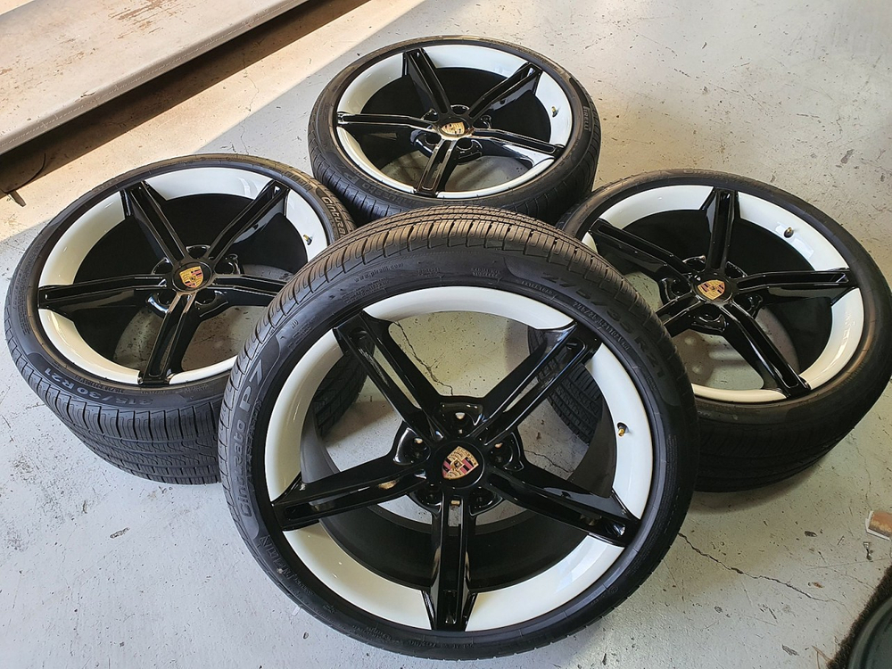 포르쉐 타이칸 터보S 미션E 21인치 순정품휠타이어 A급 한대분 판매 이미지
