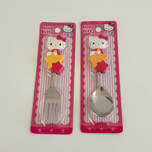 산리오 키티 별모양 스푼 포크 세트