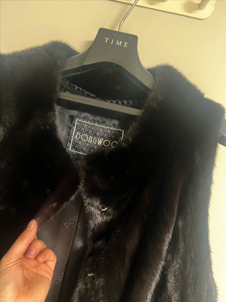 에눌가능 동우모피 밍크베스트 밍크코트 코펜하겐등급 밍크조끼--1
